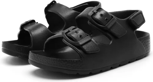 Miniatura 5 de INMINPIN Sandalias con hebilla para niños y niñas, cómodas sandalias de punta abierta con correa trasera ajustable
