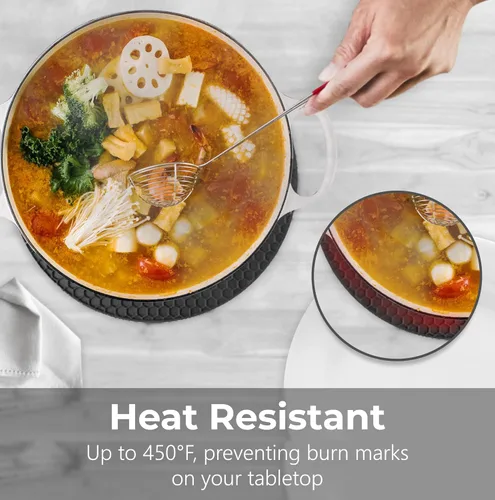 Miniatura 2 de Salvamanteles de silicona para platos calientes, ollas, sartenes (paquete de 4) - Portaollas resistentes al calor para encimeras de cocina - 2