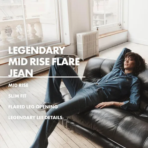 Miniatura 5 de Lee Jeans acampanados de tiro medio legendario para mujer