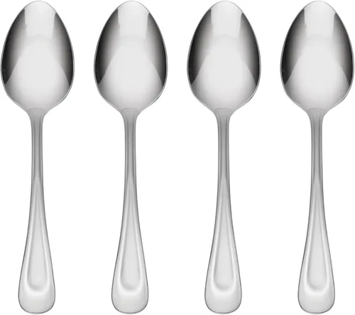Miniatura 10 de Oneida Sand Dune juego de tenedores de cena diarios satinados, juego de 4, acero inoxidable 18/0, juego de cubiertos, apto para lavavajillas