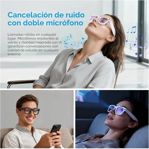 Miniatura 6 de AI Smart Glasses with Camera and Bluetooth,8MP 2K HD Camera Glasses,AI Voice Control,AI Photo Recognition and Translation,Smart Anti-Blue Light