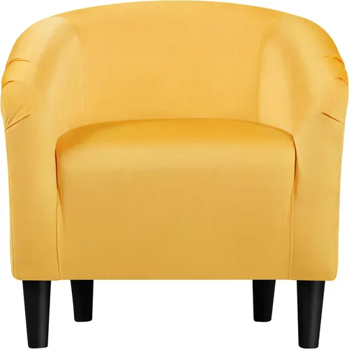 Topeakmart Silla decorativa, sillón de club con tapicería de terciopelo y patas resistentes para dormitorio, sala de estar, bar en casa, color