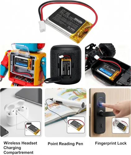 Miniatura 2 de Batería LiPo de 300 mAh 3.7 V 602030 con 2 cables JST PH2.0.000 in Conector 602030 Batería recargable resistente a altas temperaturas