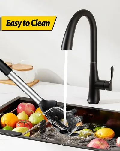 Miniatura 5 de Paquete de 2 tenedores de silicona para pasta, servidor de cuchara de fideos resistente al calor, colador de espagueti sin BPA, las mejores