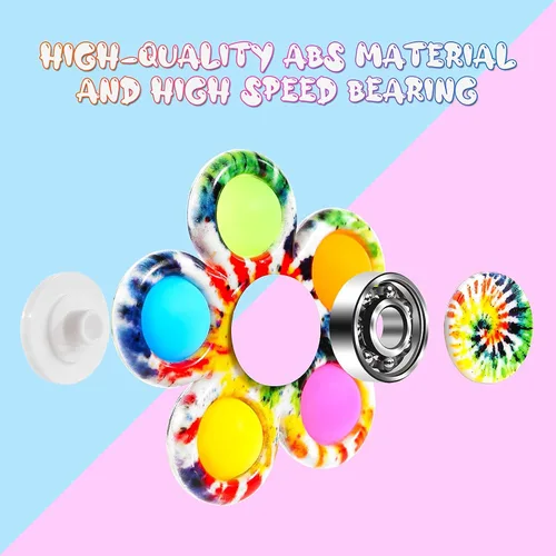 Miniatura 3 de Gigilli - Juguetes para ansiedad giratorios con burbujas simples, juguete sensorial de presionar burbujas para alivio del estrés, TDAH y ansiedad