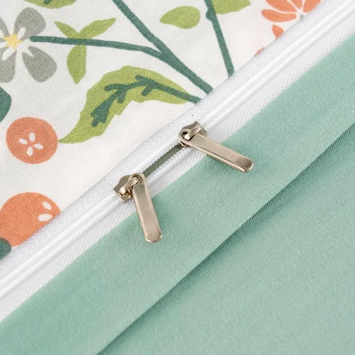 Miniatura 7 de Juego de ropa de cama individual 100% microfibra cepillada chic con flores, 3 piezas - Funda de edredón y 2 fundas de almohada con cierre