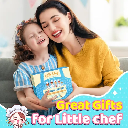 Miniatura 8 de Toyze Regalos de cumpleaños para niñas de 3 a 8 años Cosas lindas Delantal para niñas Juegos de cocina para niños Juguetes para niños pequeños Gorro