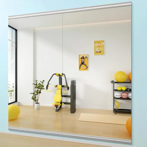 Miniatura 50 de Hasipu 3 piezas de espejos para gimnasio en casa de 48''x24'', espejos grandes de cuerpo entero montados en la pared para yoga, baile, fitness