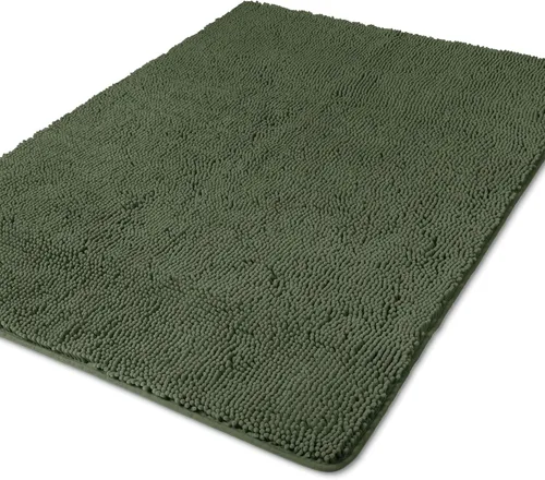 Miniatura 257 de Yeaban Alfombra de pasillo de baño de 24 x 72 pulgadas, antideslizante, alfombra de baño larga de felpilla gruesa, absorbente y lavable, alfombra