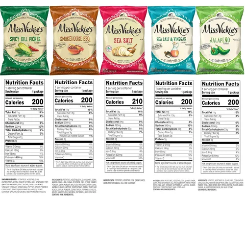 Miniatura 2 de Miss Vickie's Kettle Cooked Potato Chips Variety Pack, 1.375 oz (Pack of 15) Bundled by Shoppyway