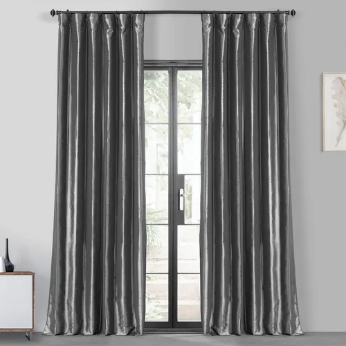 Miniatura 16 de HPD Half Price Drapes - Cortinas opacas para dormitorio y sala de estar - Cortina opaca de tafetán de seda sintética 127 x 213 cm (1 panel), Beige