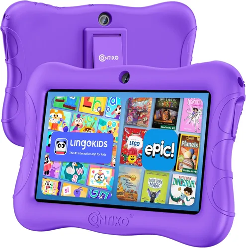 Miniatura 9 de Contixo Tablet V9 para niños, HD de 7 pulgadas, de 3 a 7 años, incluye más de 50 libros de cuentos de Disney (valor de $200), tableta para niños