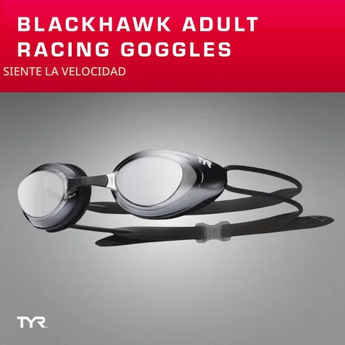 Miniatura 2 de TYR Blackhawk Racing Swim Goggles - Adult Swimming Goggles for Men and Women - Anti-Fog, UVA/UVB Protection, Watertight