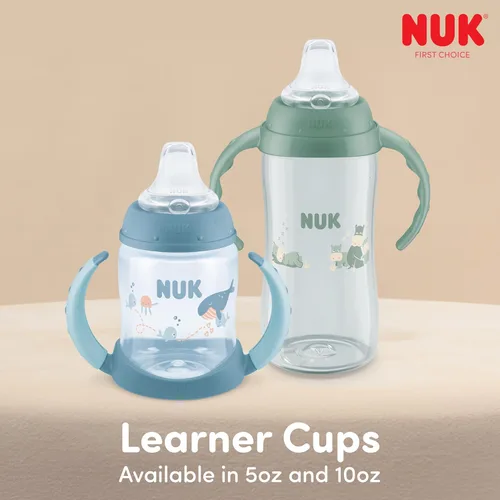Miniatura 7 de NUK First Choice - Vaso grande para aprendizaje 2.0, 10 onzas, taza para sorber con asas, a prueba de derrames, a prueba de fugas, vaso con popote