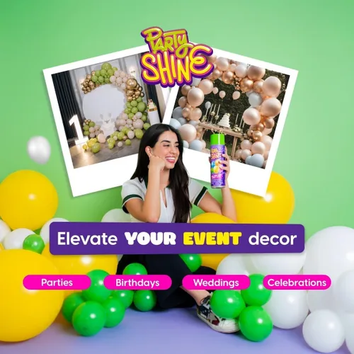 Miniatura 7 de Shiny Fiesta Party Shine Balloon Shine Spray, Spray de Silicona para Globos de Látex, Spray de Brillo para Globos, Impermeable, Sin Fragancia y Sin