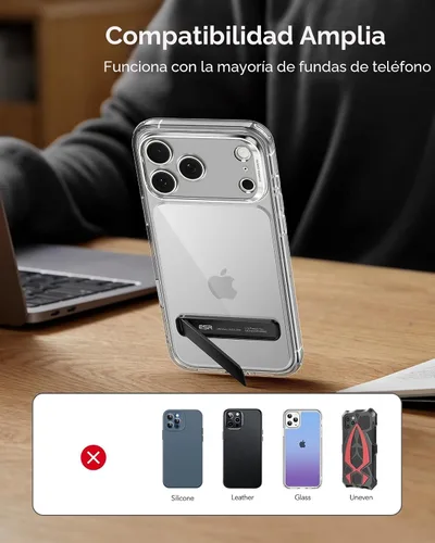 Miniatura 6 de ESR Boost Soporte para Teléfono con Pie de Apoyo, Soporte Vertical y Horizontal, Ángulo Ajustable, Compatible con iPhone Air 17 Pro Max, iPhone