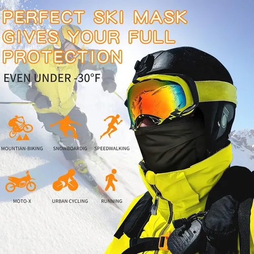 Miniatura 2 de Pasamontañas de esquí máscara de esquí para hombres y mujeres máscara de cara completa para clima frío esquí snowboard y motociclismo máscara facial