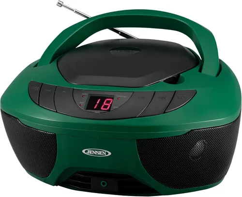 Jensen CD-475 Boombox estéreo portátil deportivo (verde)
