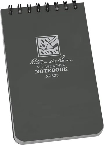 Miniatura 22 de Rite in the Rain - Cuaderno con espiral superior resistente a la intemperie, 3 x 5 pulgadas, cubierta a cuadros color marrón y canela
