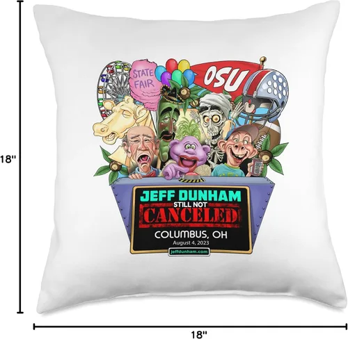 Miniatura 4 de JEFF DUNHAM Columbus, OH (2023) - Almohada de 18 x 18 pulgadas, multicolor