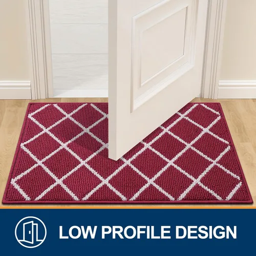 Miniatura 4 de Finchitty Alfombra para Puerta Interior, Resistente a la Suciedad y Absorbente, de Perfil Bajo, Antideslizante, Lavable, Alfombras de Piso