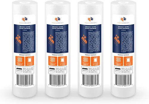 Aquaboon Filtro de Sedimentos de 5 Micrones 10 x 2.5 - Repuesto de Filtro de Agua para Toda la Casa Compatible con Filtros de Agua de Pozo - P5,