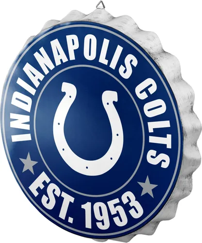 Miniatura 11 de NFL Team Logo Distressed Metal Hanging Wall Bottle Cap Sign