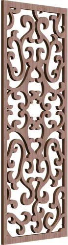 Miniatura 142 de Smithfield Paneles de pared decorativos de madera con calado, 13 3/8 pulgadas de ancho x 34 3/8 pulgadas de alto x 3/8 de alto, roble rojo rojo