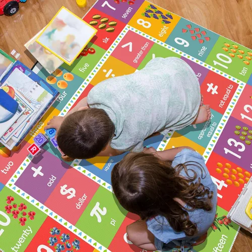 Miniatura 14 de ABC - Alfombra educativa del alfabeto, alfombra de juego de 4 x 6 pies para niños, sala de juegos, tapete antideslizante para niños y niñas Alphabet