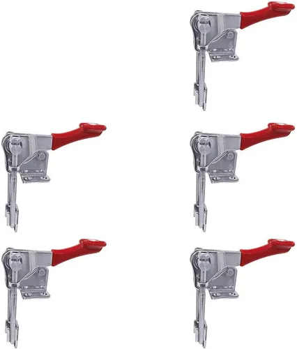 (5 unidades) 1000LB Gancho vertical en U FLG BASE LATCH ABRAZADERA DE ACERO INOXIDABLE