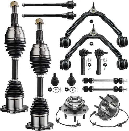 Miniatura 41 de Detroit Axle - Kit de extremo delantero RWD para Chrysler 300 Dodge Challenger Charger Upper Lower Control Arms rótulas de rodamiento de rueda Bujes