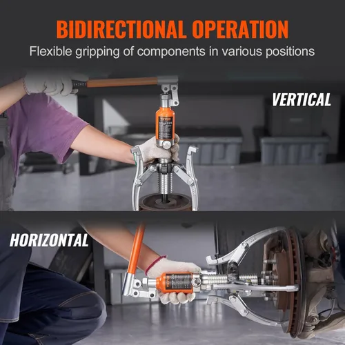 Miniatura 5 de VEVOR Extractor hidráulico de engranajes, capacidad máxima de 15 toneladas, separador de extracción de rodamientos de rueda, extractor de 2 o 3