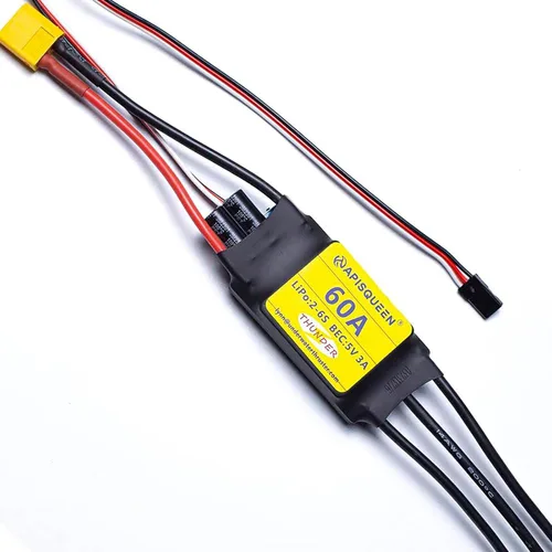 Miniatura 11 de 80A ESC 2-6S LiPo Controlador de velocidad electrónico sin escobillas con BEC XT60 y enchufe de 0.157 in para modelo RC avión Drone