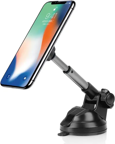 Miniatura 2 de Soporte magnético universal para parabrisas y tablero, soporte para Motorola Moto g Stylus 5G, con ventosa de gel mejorada con brazo telescópico