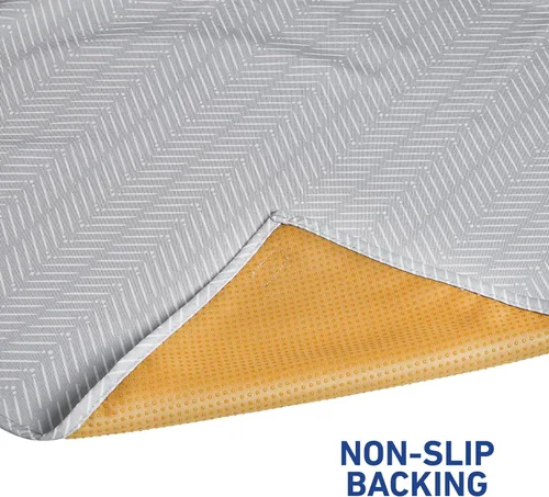 Miniatura 4 de Graco Alfombrilla antisalpicaduras para debajo de la silla alta y artes y manualidades, tapete antideslizante de 50 x 50 pulgadas, tapete para Gris