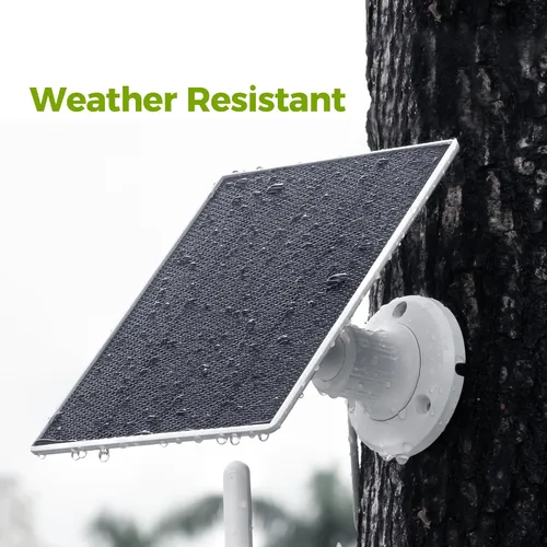 Miniatura 8 de Vicohome Paneles solares de 5V para cámaras de seguridad para comederos de pájaros con tasa de conversión de energía del 23%, cable de 9.8 pies