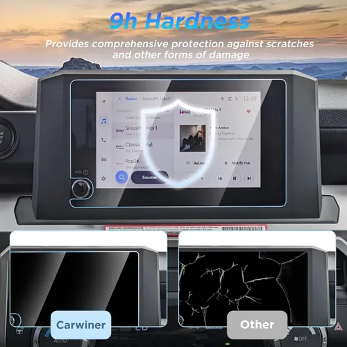 Miniatura 6 de Protector de pantalla compatible con Toyota Tacoma SR/SR5/TRD PreRunner 2024 2025 2026, accesorios de visualización Toyota 4Runner 2025-2026