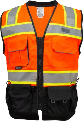 Miniatura 10 de SU500 Premium Surveyors Clase 2 Chaleco resistente, bolsillos para tableta y acolchado para el cuello Negro