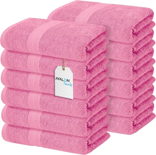 Miniatura 15 de Avalon Towels Toallas de baño para baño, 100% algodón, color negro, paquete de 6 (22 x 44 pulgadas), juego de toallas de baño de secado rápido