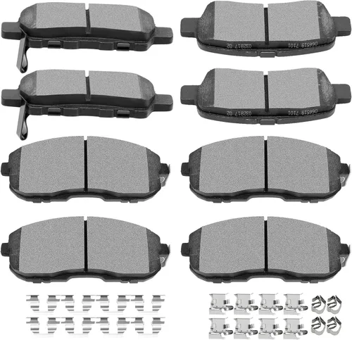 Miniatura 20 de SCITOO Juego de pastillas de freno de cerámica delanteras y traseras D374 D465 para Acura CL 1997-1999, Honda Civic 2002-2003 2006-2011, para Honda