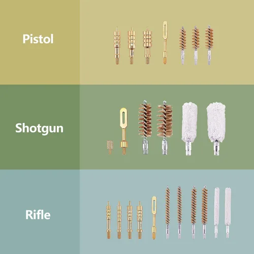 Miniatura 4 de Raiseek Kits universales de limpieza de pistolas para todas las armas, 22 243 270 30 357 0.354 in 40 45 12 20 kit de limpieza de calibre 20