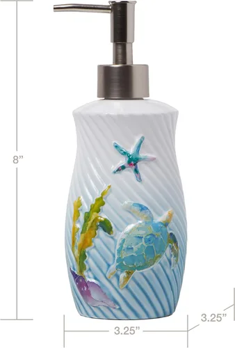 Miniatura 7 de SKL Home by Saturday Knight Ltd. Acuarela Ocean Lotion/Dispensador de jabón, multicolor