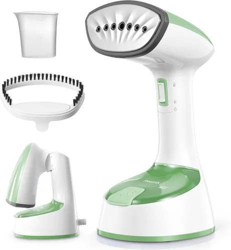 Miniatura 9 de Reemix Vaporizador para ropa, diseño de mano plegable, removedor de arrugas, 0.71 oz/min fuerte penetrante, calentamiento rápido de 25 sec