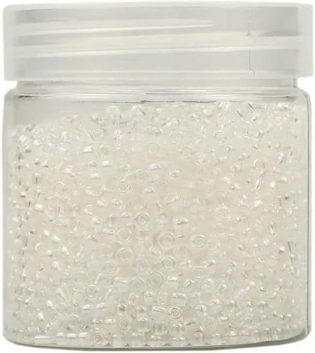 Miniatura 13 de Cuentas de semillas sueltas de color negro opaco, alrededor de 4000 piezas en caja 8/0 de vidrio para hacer joyas, agujero de 0.028 in (negro)