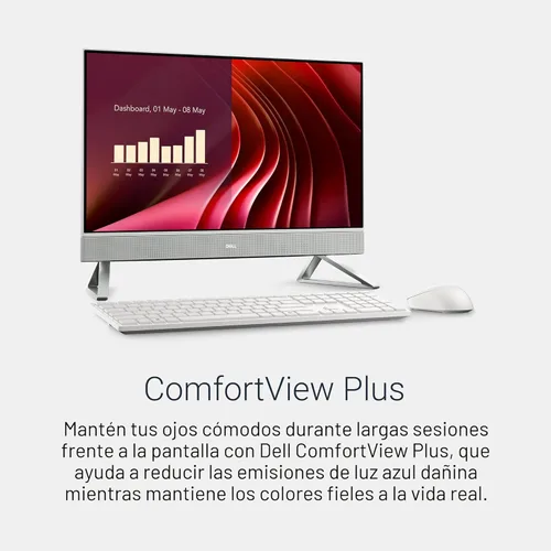 Miniatura 3 de Dell 24 All-in-One Desktop ec24250 - Pantalla FHD de 23.8 pulgadas, procesador Intel Core 3 100U, gráficos Intel, 8 GB DDR5 RAM, SSD de 512 GB