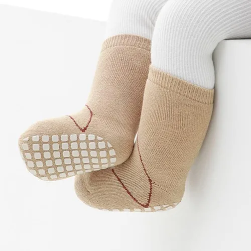 Miniatura 7 de Exegawe Baby Non Slip Socks Winter 5 Pairs Kid Thick Warm Crew Socks with Grips