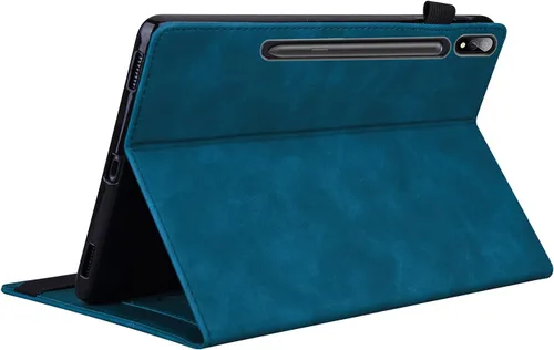 Miniatura 5 de Dteck Funda inteligente de cuero para Samsung Galaxy Tab S8 Ultra de 14.6 pulgadas 2022, azul con bolsillo frontal, soporte de múltiples ángulos
