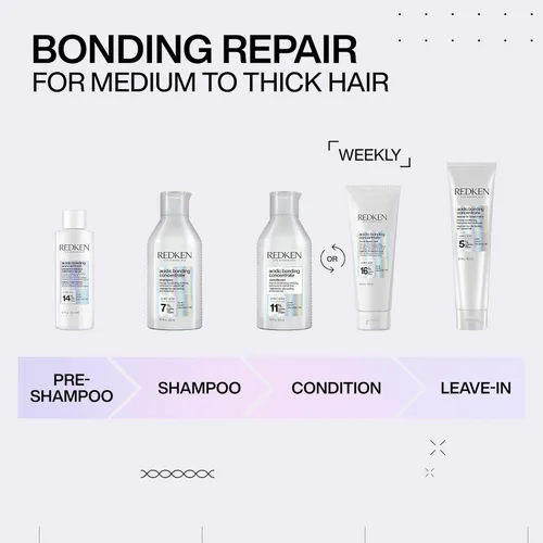 Miniatura 7 de Redken Bonding Shampoo for Damaged Hair Repair Strengthens and Repairs Weak and Brittle Hair Acidic Bonding Concentrate Safe for Color-Treated