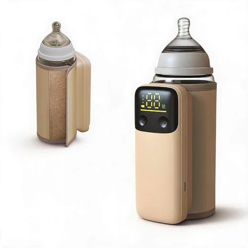 Calentador de botellas multifuncional, calentamiento rápido, 2-5 minutos, 48 horas, mantiene el calor, portátil con batería de 6000 mAh incorporado,