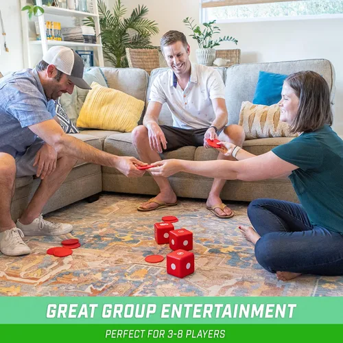 Miniatura 2 de GoSports Left Right Middle Giant Dice Game - Foam or Wood Dice - 3.5" for Indoor/Outdoor Play